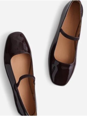 Madewell Greta Ballet Flats in Dark Plum Patent